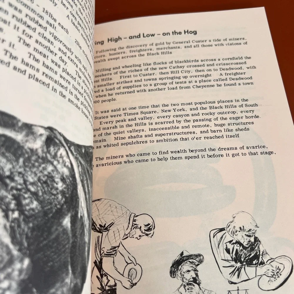 Historical Cookery of the Black Hills Kay Riordan 1979 Reprint Cookbook Sketches